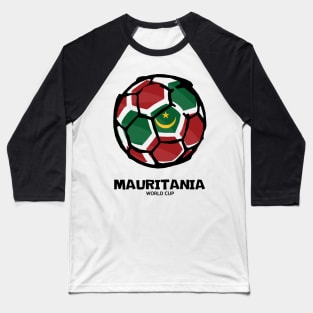 Mauritania Football Country Flag Baseball T-Shirt